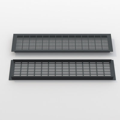سبائك الألومنيوم الفضي شبكة التهوية 110 * 250mm لتكييف الهواء